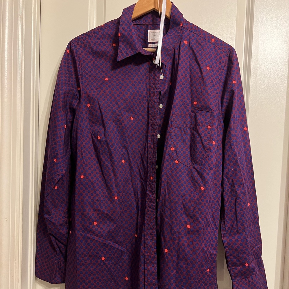 Purple Polka Dot Gap Button Down